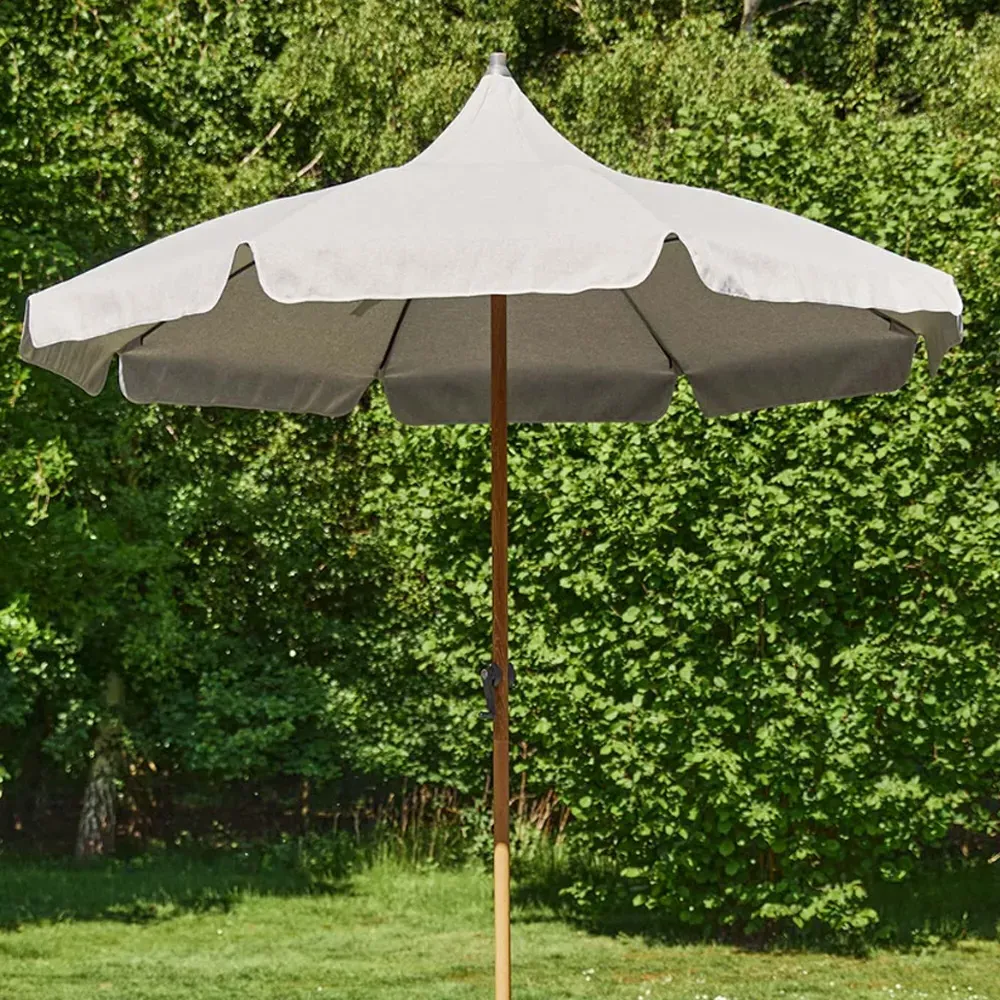 Selma Round Decorative Parasol - Grey, Polyester Fabric product