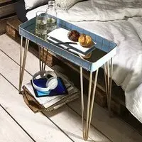 Selma Side Table - Blue, Mirror