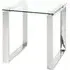 Selma Small Side Table - Clear Glass, Stainless Steel