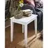 Selma Square Side Table - White, Solid Wood