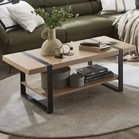 Senatobia Coffee Table - Black, Oak