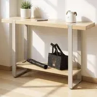 Senatobia Console Table - Grey, Oak