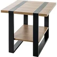 Senatobia Square End Table - Black, Natural