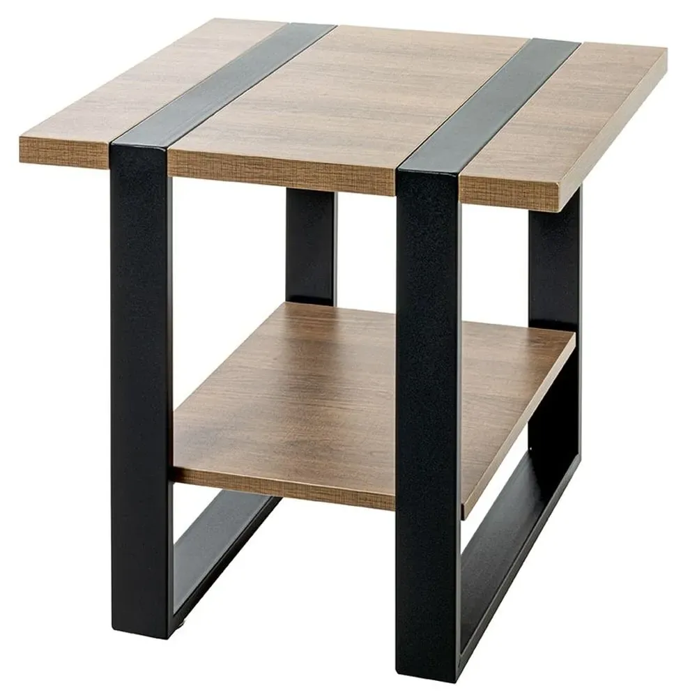 Senatobia Square End Table - Black, Natural