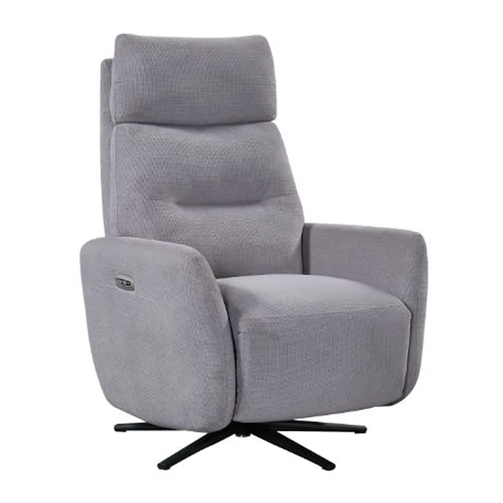 Seneca Electric Recliner Chair - Pewter, Fabric