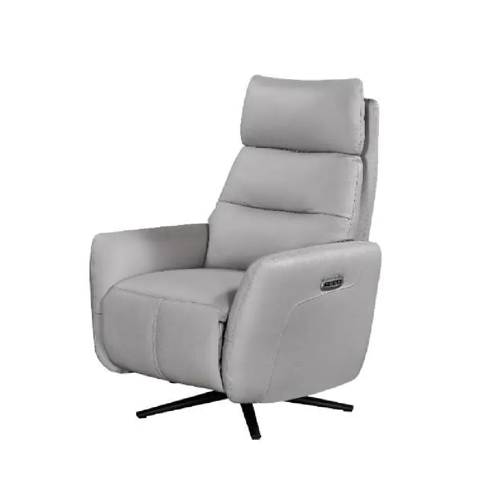 Seneca Reclining Chair - Cloud, Leather
