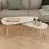 Senen Set of 2 Coffee Tables - White, Pinewood