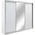 Senoia 3 Door Mirrored Wardrobe with LED - White
