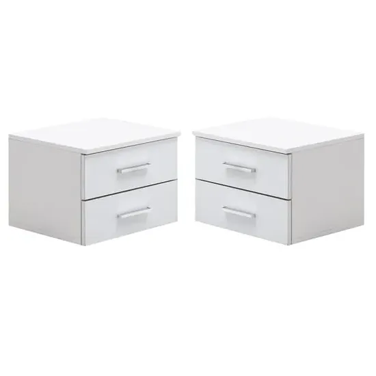 Senoia Set of 2 Bedside Cabinets - White