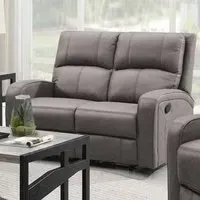 Seoul 2-Seater Recliner Sofa - Taupe, Fabric
