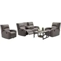 Seoul 3+1+1 Recliner Sofa Set - Taupe, Fabric