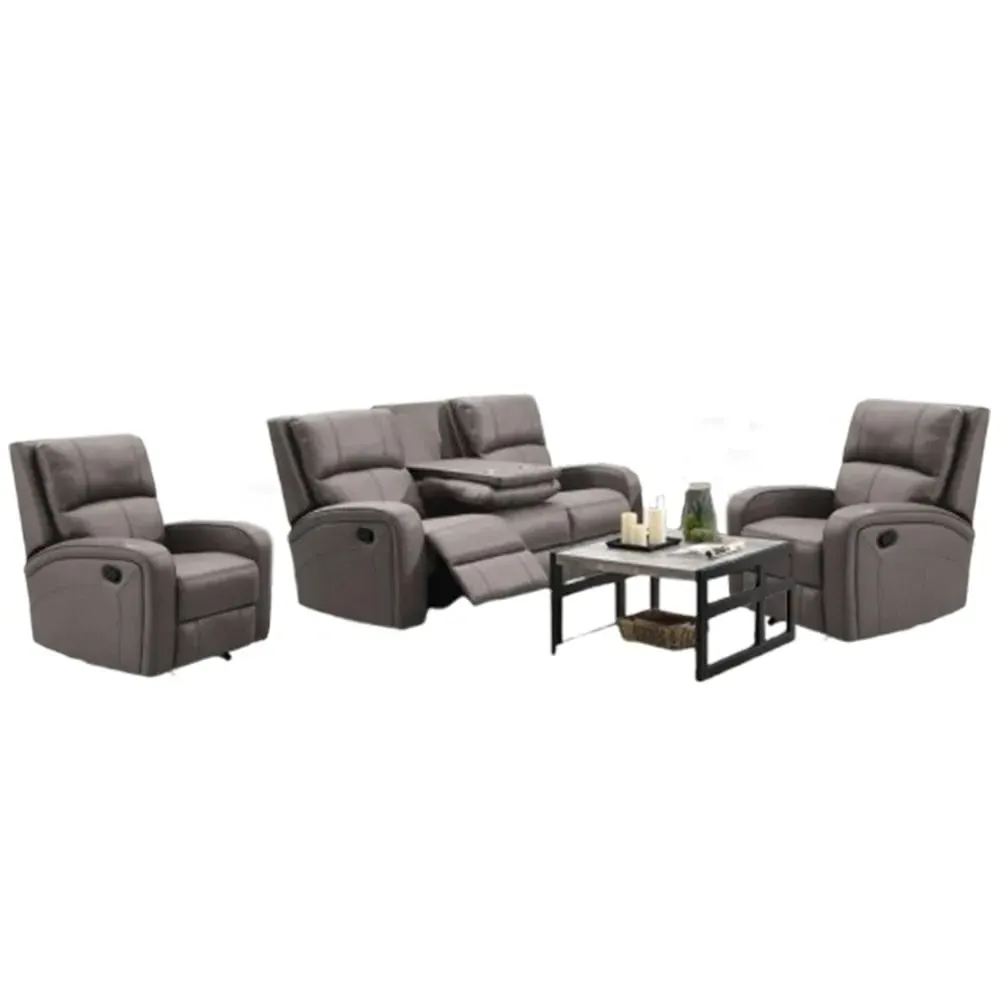 Seoul 3+1+1 Recliner Sofa Set - Taupe, Fabric