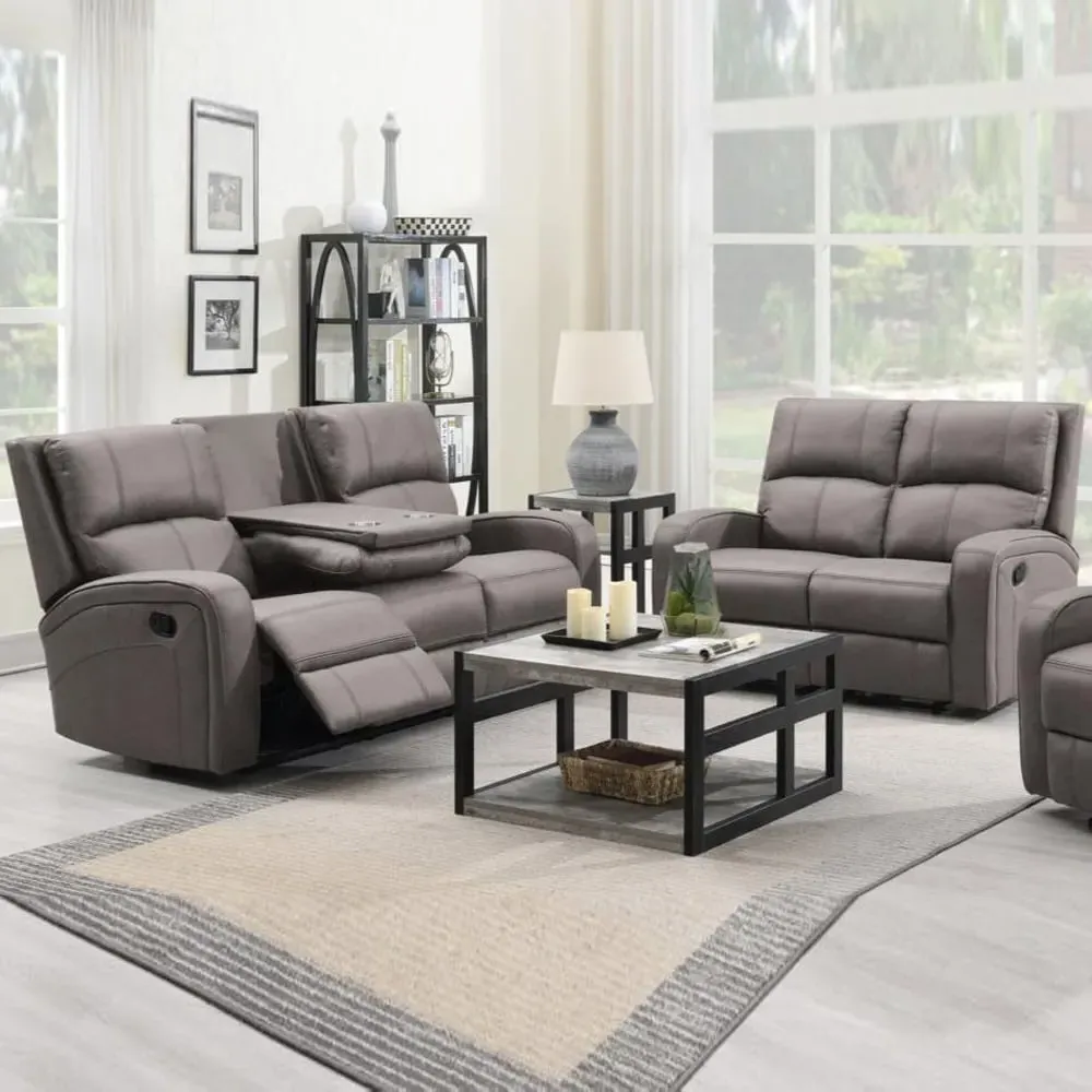 Seoul 3+2 Seater Recliner Sofa Set - Taupe, Fabric
