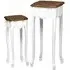 Sereo Set of 2 Side Tables - White, Wood