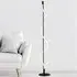 Serpent LED Opal Snaked Floor Lamp - Matt Black