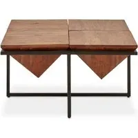 Serra Pyramid Coffee Table - Acacia, Iron