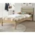 Sete Single Bed Frame - Light Oak, Rattan Effect