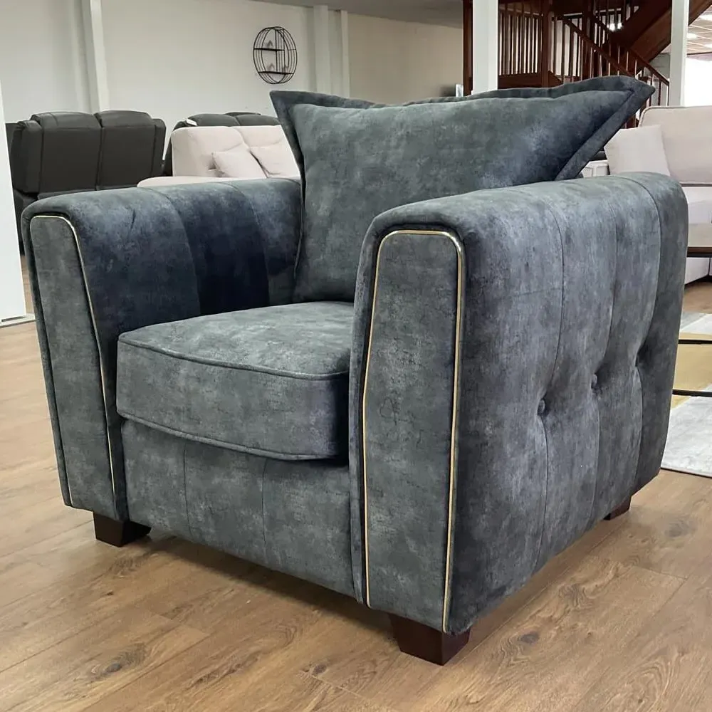 Sevilla 1-Seater Sofa - Charcoal Black, Fabric image