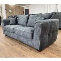 Sevilla 3-Seater Sofa - Charcoal Black, Fabric