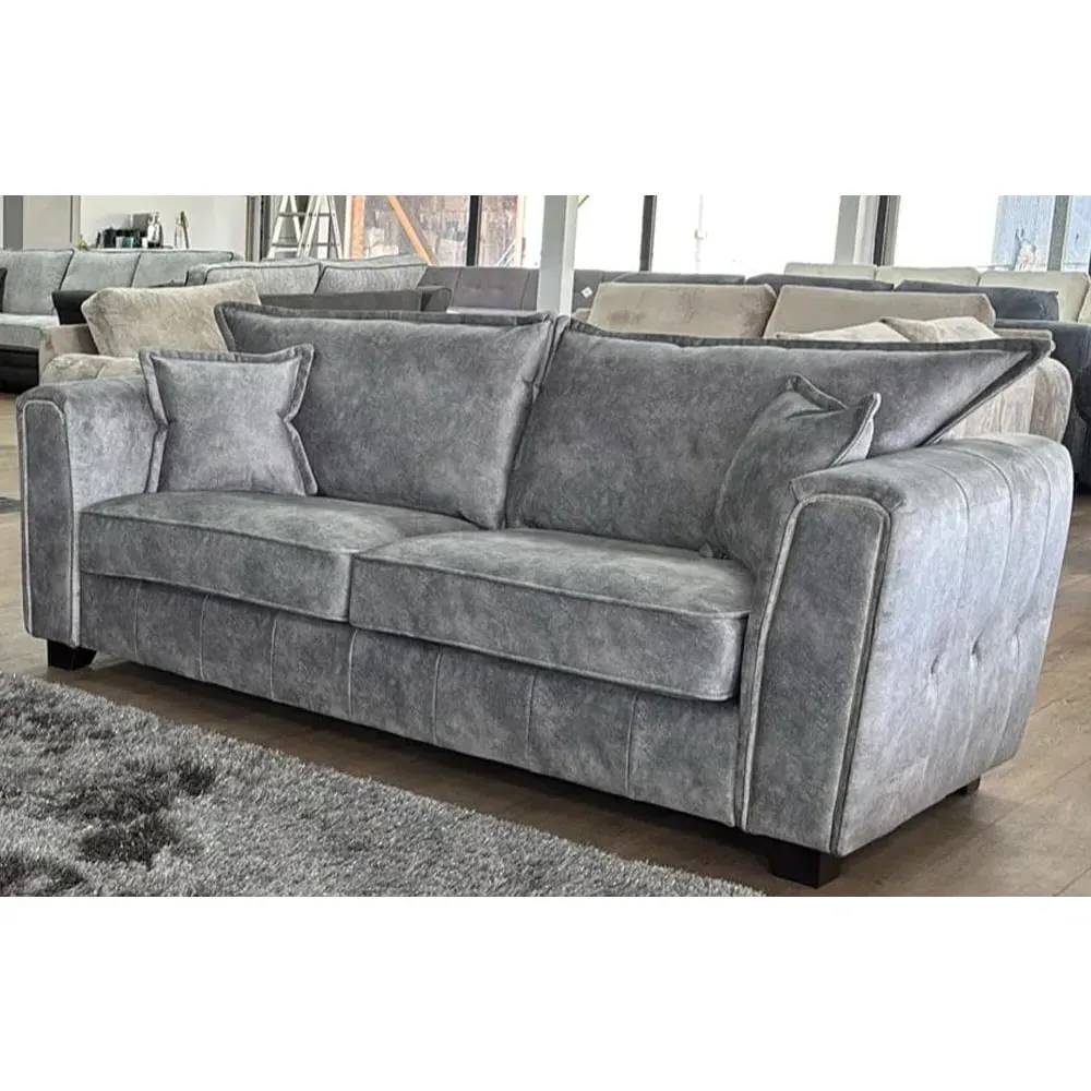 Sevilla 3-Seater Sofa - Silver Grey, Fabric