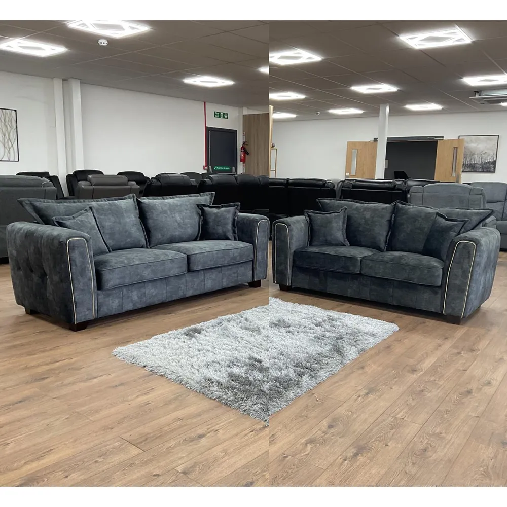 Sevilla 3+2 Seater Sofa Set - Charcoal, Fabric