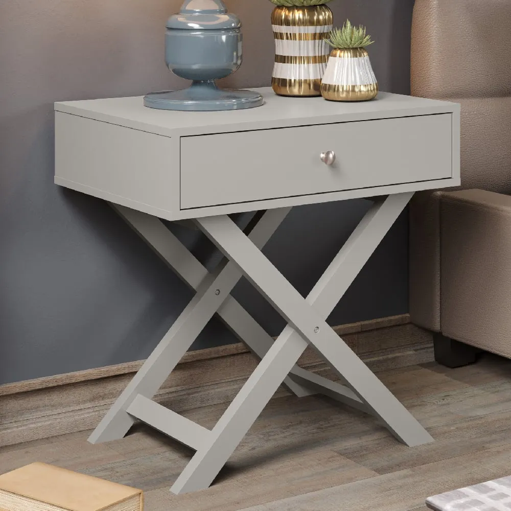 Sevilla Bedside Cabinet with 1 Drawer - Grey