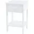 Sevilla Bedside Cabinet with Shelf - White