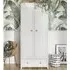 Sevilla II 2-Door Wardrobe - Matt White, Oak