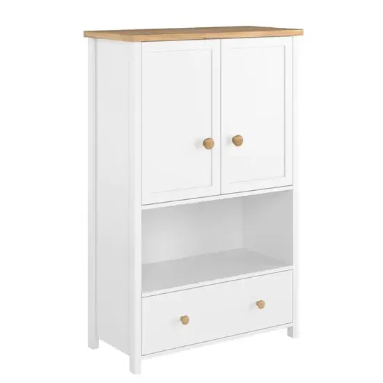 Sevilla Kids Highboard with Storage - White