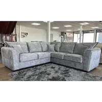 Sevilla L-Shaped Corner Sofa - Silver, Fabric