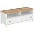 Sevilla TV Stand with Drawer - White, Oak