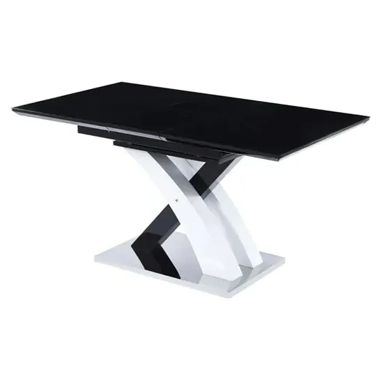 Seville Extendable Dining Table - Black, Glass