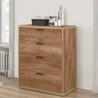 Seward 4 Drawer Chest of Drawers - Rustic Oak