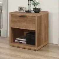 Seward Bedside Cabinet with 1 Drawer - Rustic Oak
