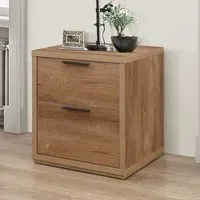 Seward Bedside Cabinet with 2 Drawers - Rustic Oak
