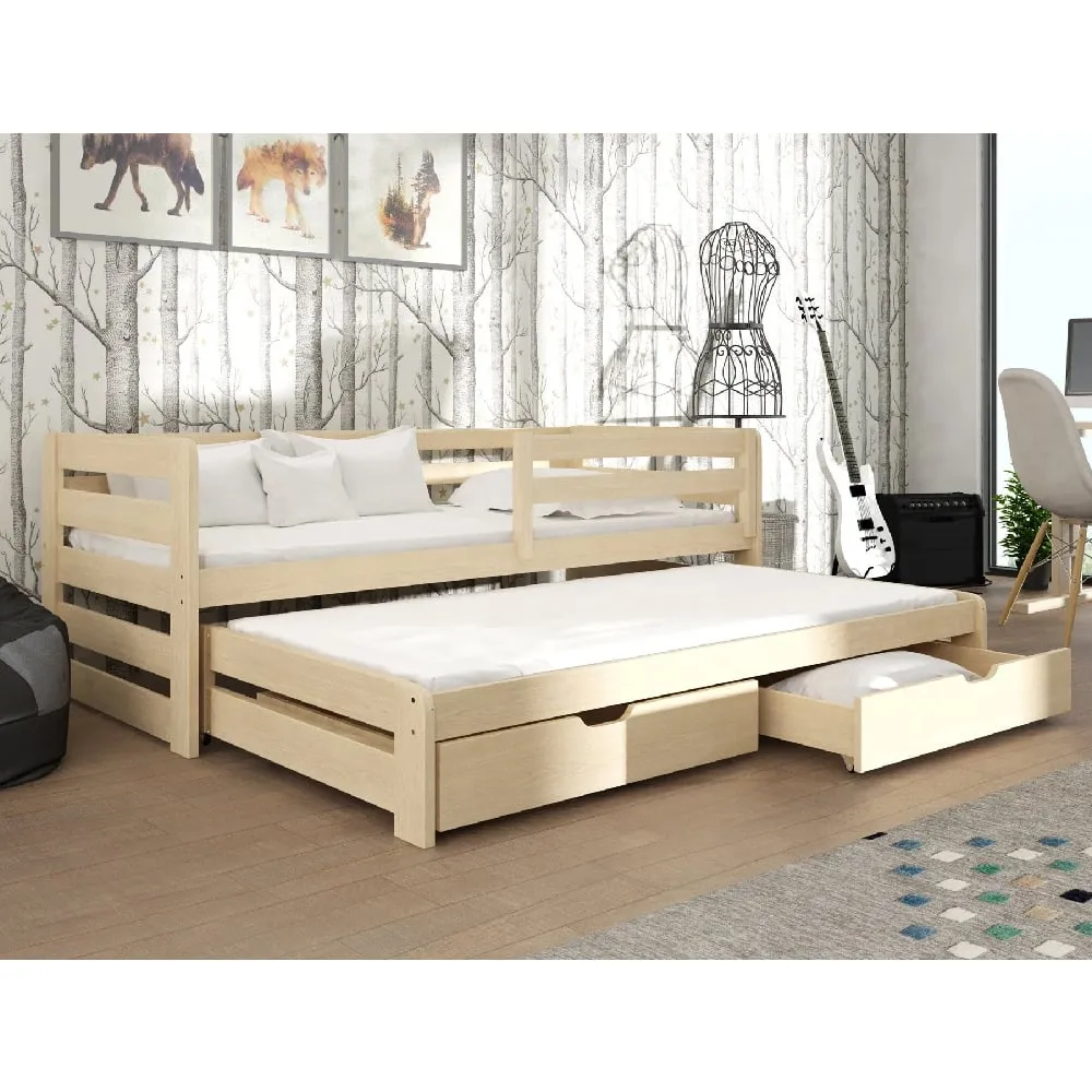 Sewell Day Bed with Trundle and Storage - Pine