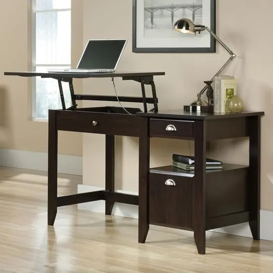 Sewell Laptop Desk with 3 Drawers - Walnut image