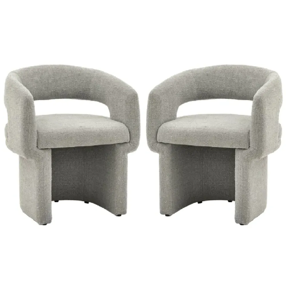 Shafter Dining Chairs in Pair - Grey, Fabric product
