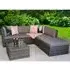 Shafter L-Shaped Garden Corner Sofa Set - Grey, Rattan