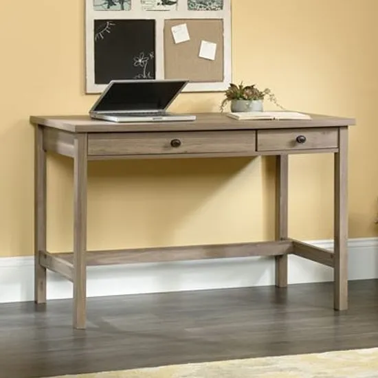 Shaker Laptop Desk with 2 Drawers - Salt Oak image