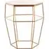 Shalom Hexagonal Side Table - White, Marble
