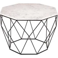 Shalom Octagonal Coffee Table - White, Marble