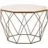 Shalom Octagonal Coffee Table - White, Marble