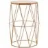 Shalom Octagonal Side Table - White, Marble