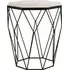 Shalom Octagonal Side Table - White, Marble