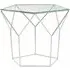 Shalom Pentagonal Coffee Table - Silver, Glass