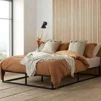 Shao Single Bed Frame - Black, Metal