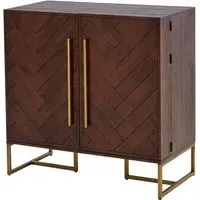 Shaula Drinks Cabinet with Storage - Brown, Acacia