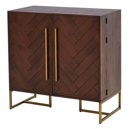 Shaula Drinks Cabinet with Storage - Brown, Acacia
