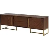 Shaula TV Stand with Storage - Brown, Acacia